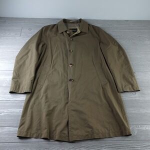 Schneiders Salzburg Trench Coat Mens 42 Beige Button Up 3/4 Sleeve Streetwear